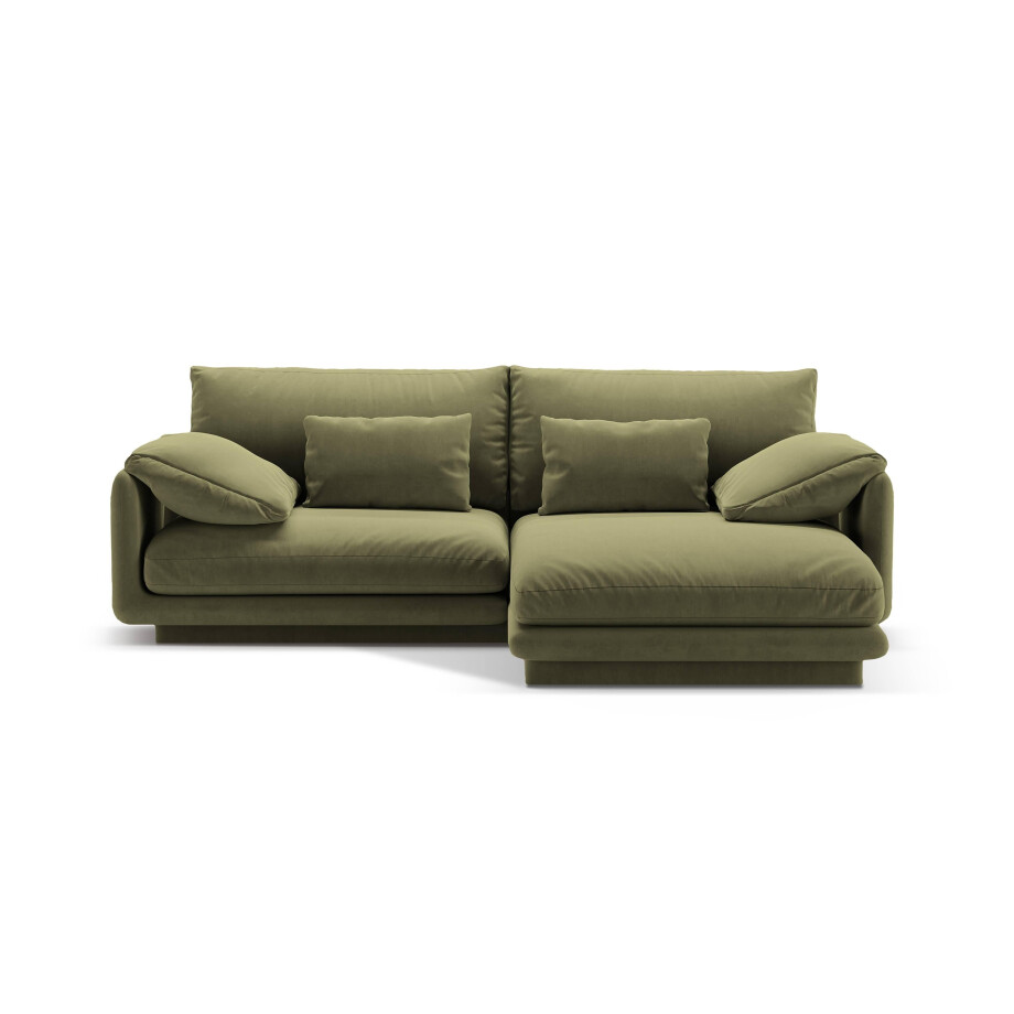 3-zits hoekbank Torino rechts velvet | Micadoni afbeelding 1