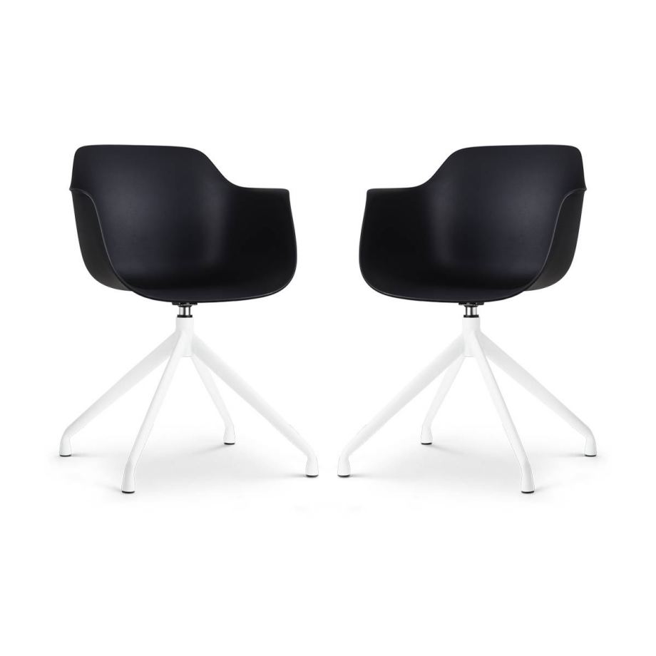 Set van 2 eetkamerstoelen Nola-Puk draaibaar | Nolon Set van 2 eetkamerstoelen Nola-Puk draaibaar | Nolon afbeelding 1