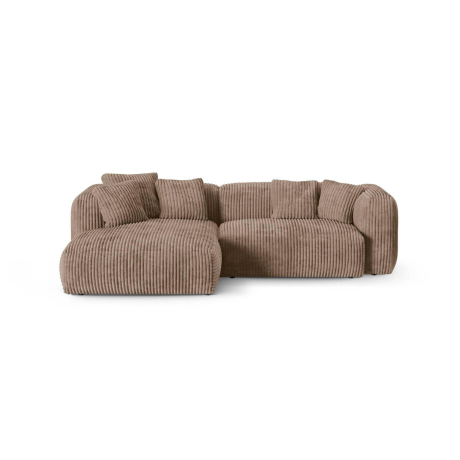 Modulaire hoekbank Martina links ribstof | Micadoni Home Modulaire hoekbank Martina links ribstof | Micadoni Home afbeelding 1