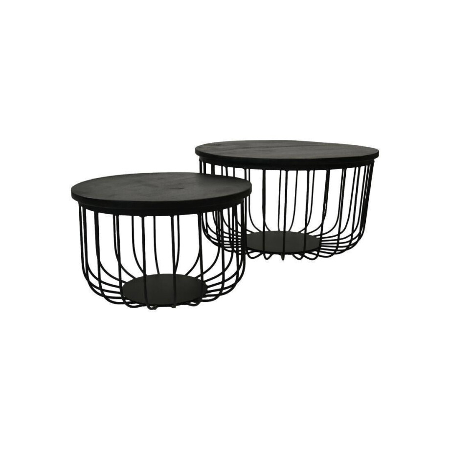 Set van 2 ronde bijzettafels Maden | HSM Collection afbeelding 1