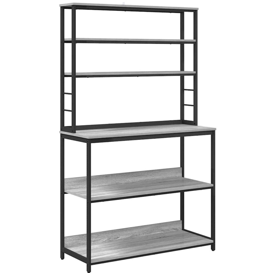 vidaXL - Keukenplank - Grijs - Sonoma - 100 - x - 40 - x - 168 - cm - Bewerkt - hout afbeelding 1