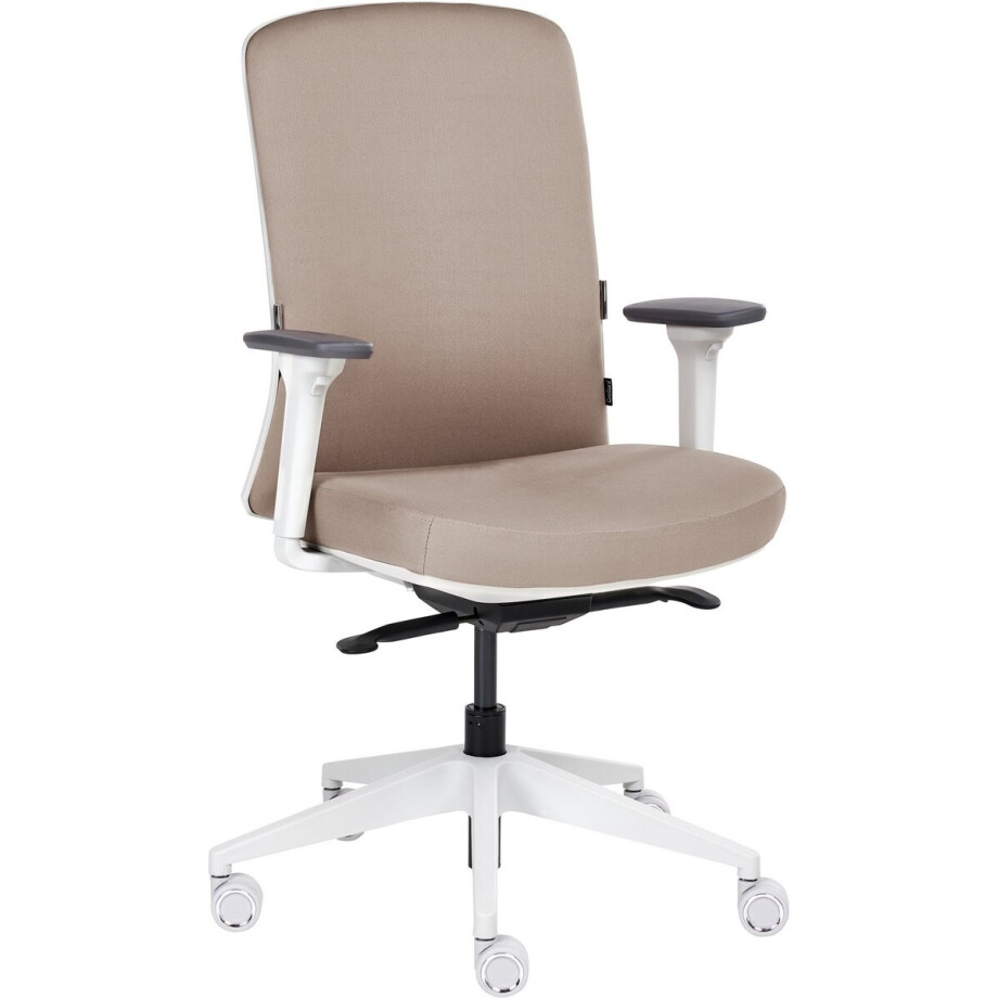 KAMILON - Bureaustoel - Taupe - Stof afbeelding 1