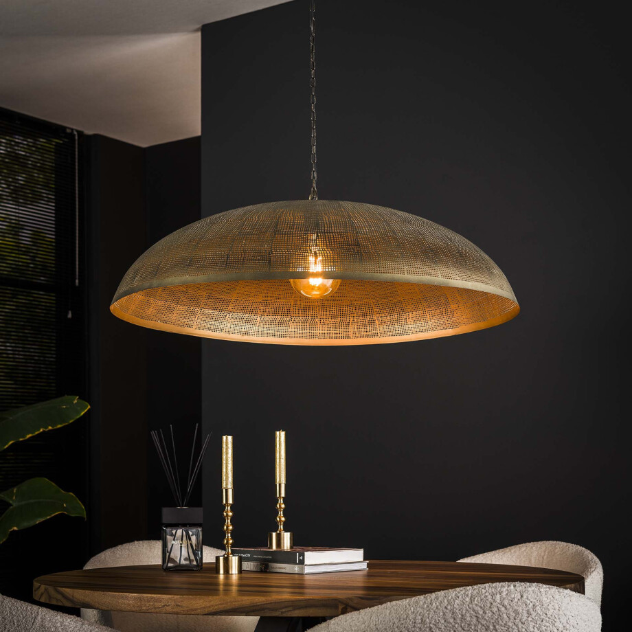 LifestyleFurn Hanglamp 'Aubre' Metaal, Ø90cm, kleur Brons Antiek afbeelding 1