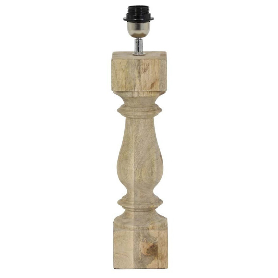 Light & Living Tafellamp 'Cumani' Mangohout, 47cm (excl. kap) afbeelding 