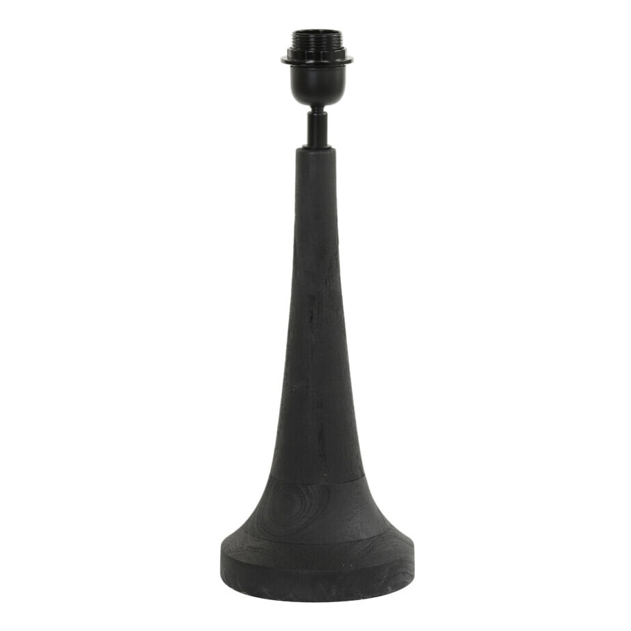 Light & Living Tafellamp 'Jovany' Mangohout, 44cm, kleur Zwart (excl. kap) afbeelding 1