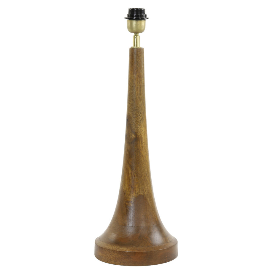 Light & Living Tafellamp 'Jovany' Mangohout, 58cm, kleur Bruin (excl. kap) afbeelding 1