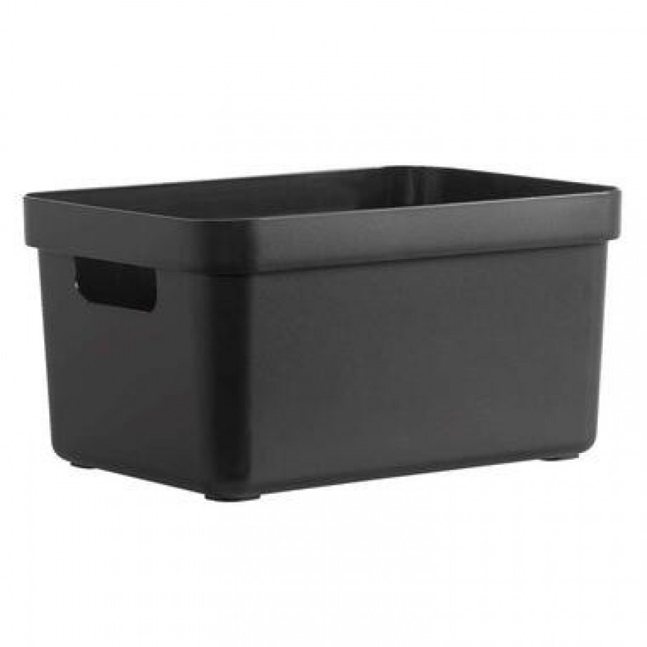 Sigma home box 13 liter - zwart - 35,2x25,3x18,3 cm - Leen Bakker afbeelding 