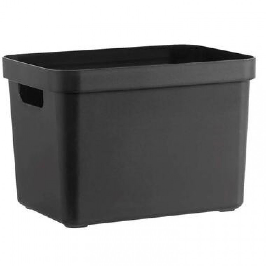 Sigma home box 18 liter - zwart - 35,2x25,3x24,3 cm - Leen Bakker afbeelding 