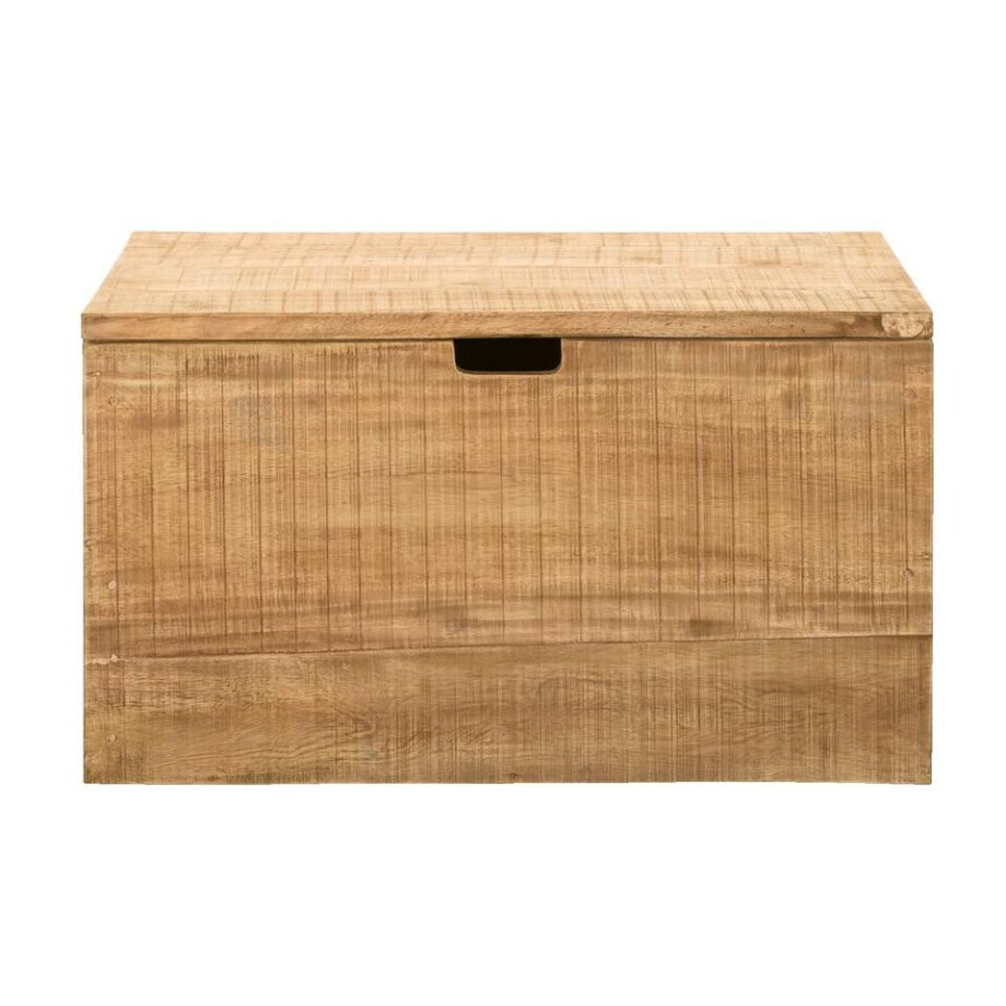 Leen Bakker - Opbergkist Ronald - Naturel - 45x80x45 Cm - Hout - Bruin Leen Bakker - Opbergkist Ronald - Naturel - 45x80x45 Cm - Hout - Bruin afbeelding 1