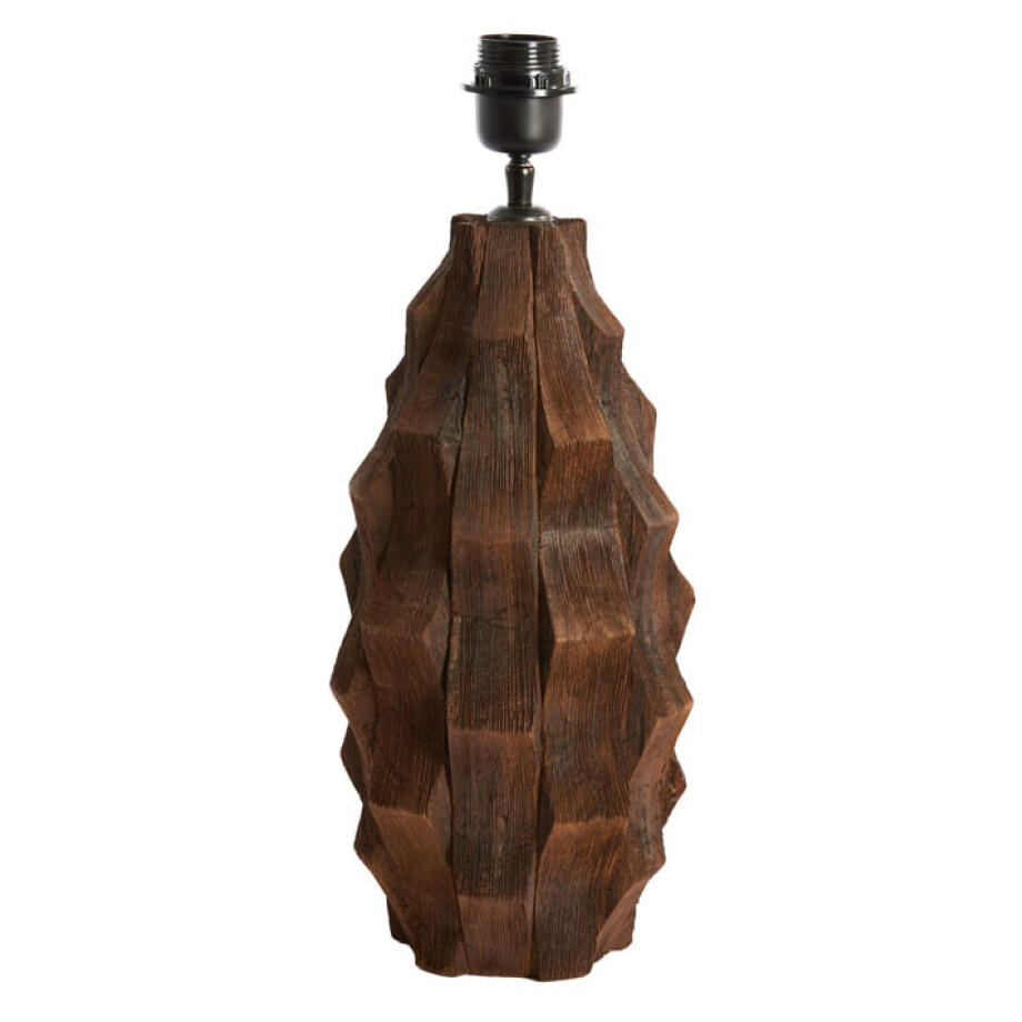 Light & Living Tafellamp 'Takabe' Mangohout, 38cm (excl. kap) afbeelding 