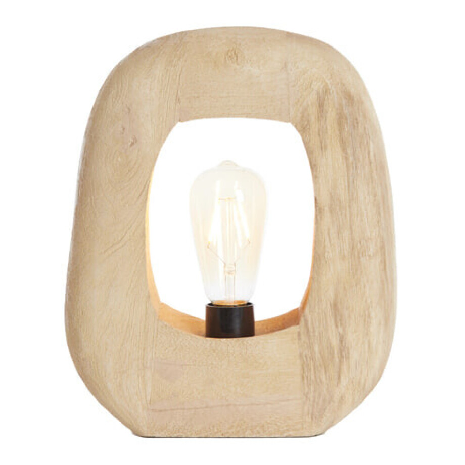 Light & Living Tafellamp 'Kelafo' Mangohout, 30cm, kleur Naturel Light & Living Tafellamp 'Kelafo' Mangohout, 30cm, kleur Naturel afbeelding 1