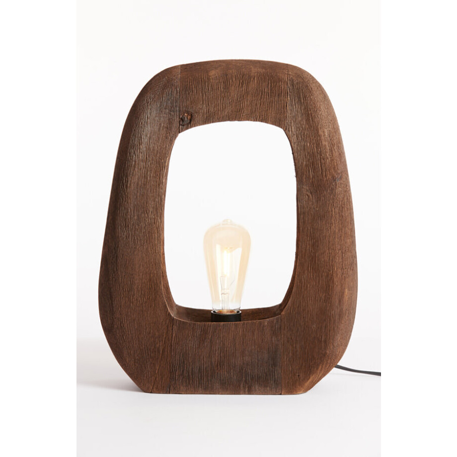 Light & Living Tafellamp 'Kelafo' Mangohout, 40cm, kleur Bruin afbeelding 1