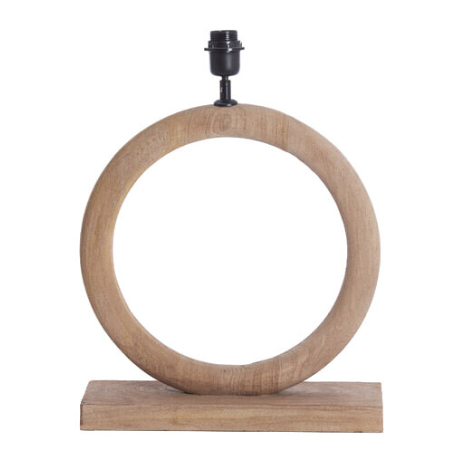 Light & Living Tafellamp 'Nubia' Mangohout, 44cm, kleur Naturel (excl. kap) afbeelding 