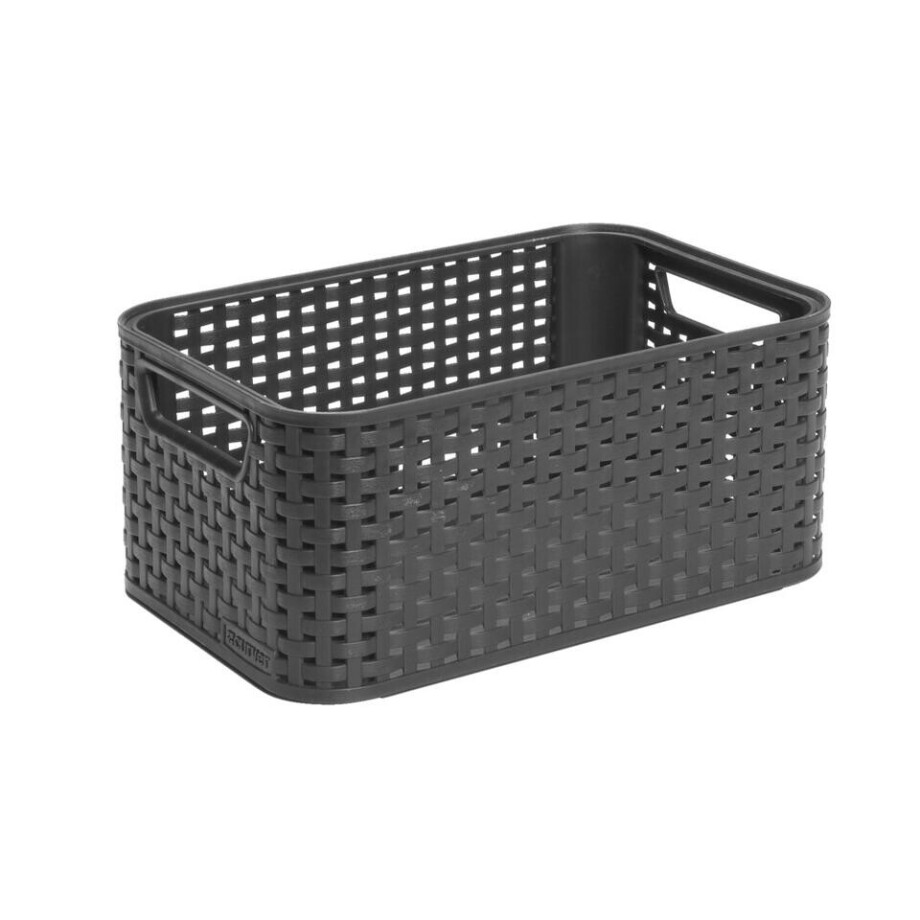 Leen Bakker - Curver Style Opbergmand 6L -antraciet - 28,5x19,4x13 Cm - Kunststof - Grijs afbeelding 1