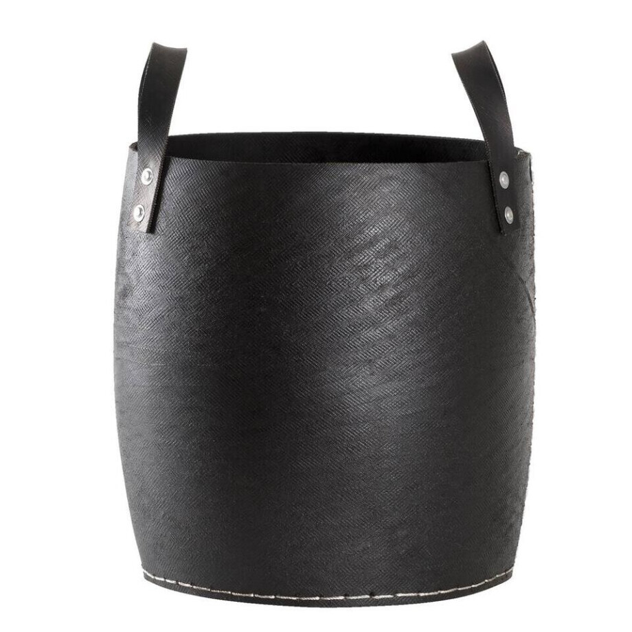 2e Halve Prijs Leen Bakker - Mand Ruben - 37xØ35 Cm - Rubber - Zwart 2e Halve Prijs Leen Bakker - Mand Ruben - 37xØ35 Cm - Rubber - Zwart afbeelding 1