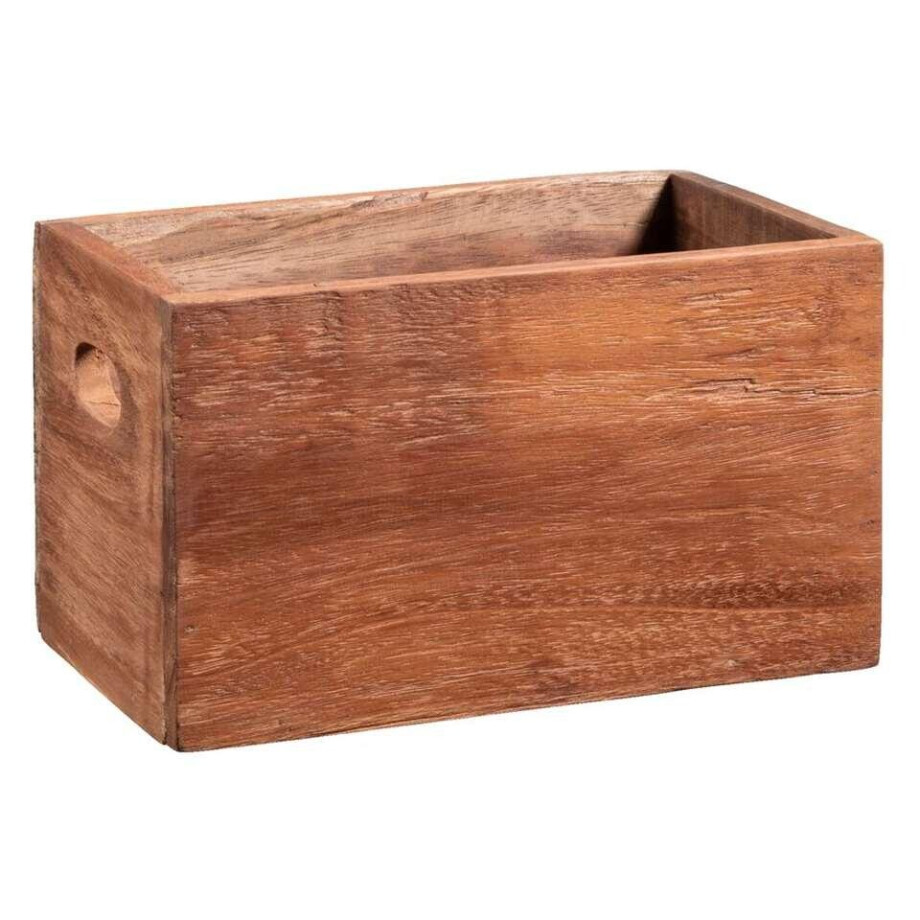 Leen Bakker - Krat Ronald S - 16x28x16 Cm - Hout - Bruin afbeelding 1
