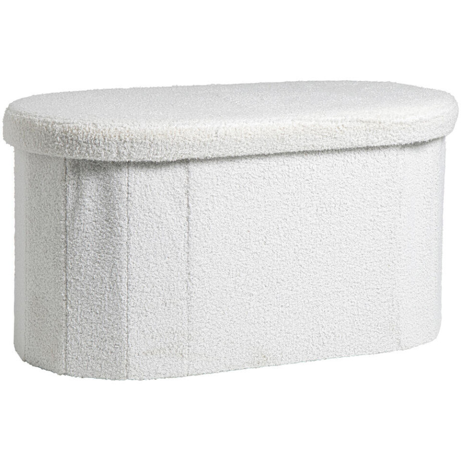 Leen Bakker - Opbergbox Opvouwbaar - Off-white - 38x70x38 Cm - Polyester/MDF - Crème afbeelding 1