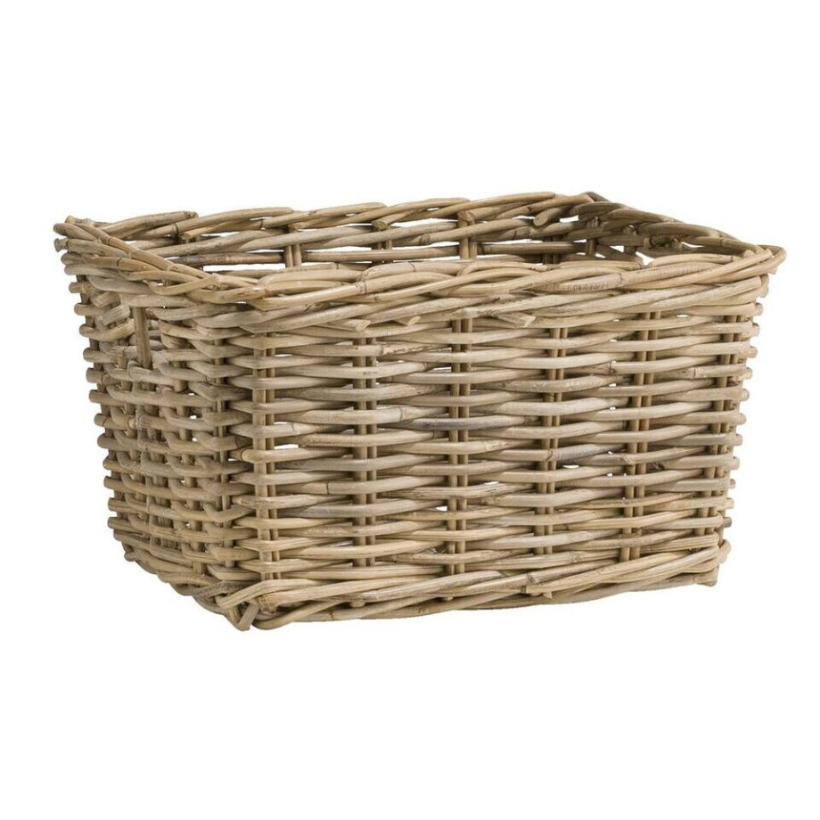 Leen Bakker - Lademand Pien - / - 43x33x25 Cm - Rotan - Bruin afbeelding 1