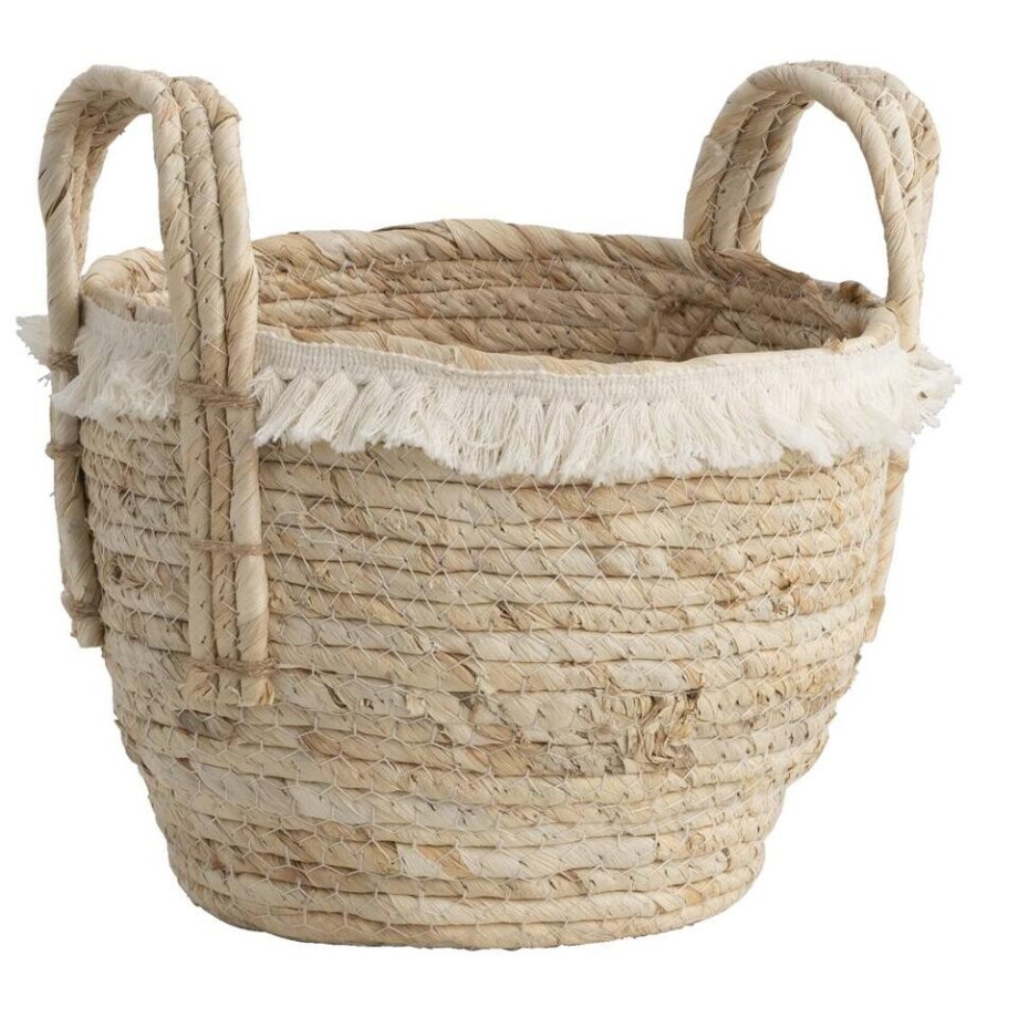 Leen Bakker - Mand Pablo S - Naturel - Stro - 27xØ24 Cm - Zeegras - Bruin Leen Bakker - Mand Pablo S - Naturel - Stro - 27xØ24 Cm - Zeegras - Bruin afbeelding 1