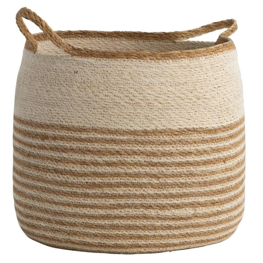 Leen Bakker - Mand Tom - Licht - 34xØ36 cm - Zeegras - Bruin Leen Bakker - Mand Tom - Licht - 34xØ36 cm - Zeegras - Bruin afbeelding 1