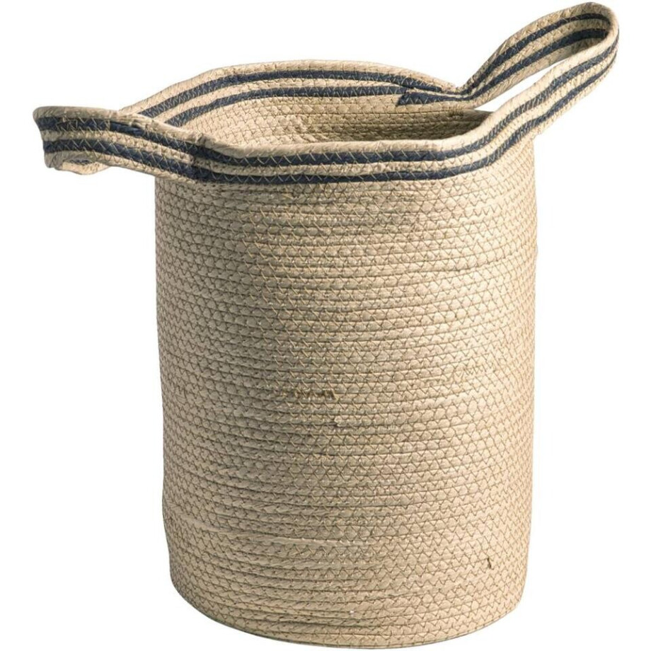 2e Halve Prijs Leen Bakker - Mand Mila - Écru - 56x30x30 Cm - Papier - Multikleur 2e Halve Prijs Leen Bakker - Mand Mila - Écru - 56x30x30 Cm - Papier - Multikleur afbeelding 1