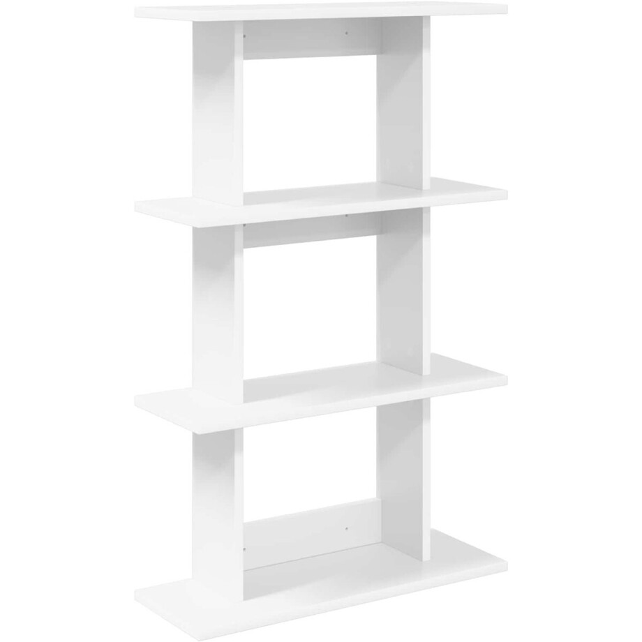 vidaXL - Wandplank - Muurmontage - Wit - 56 - x - 20 - x - 90 - cm - Bewerkt - hout afbeelding 1
