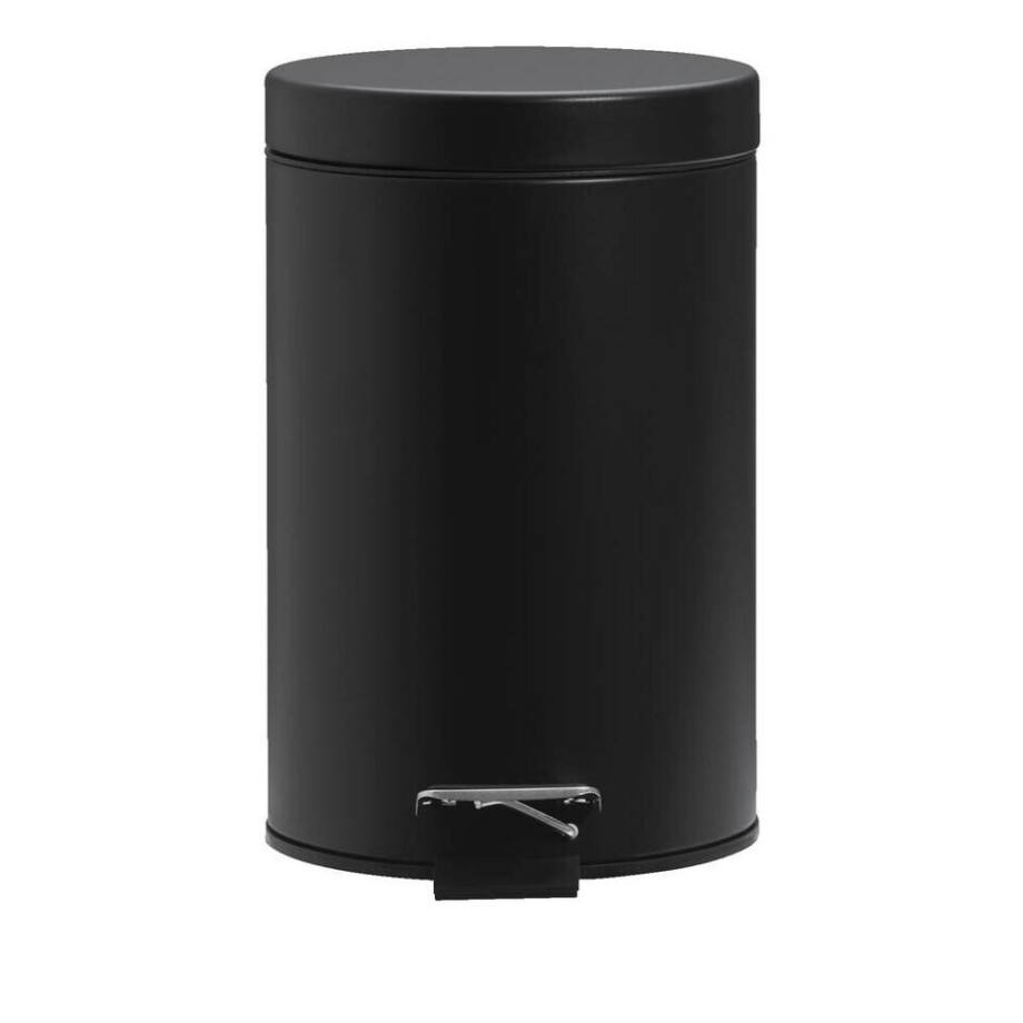 Leen Bakker - Pedaalemmer Pablo - 23x17x26,5 Cm - Metaal - Zwart afbeelding 1