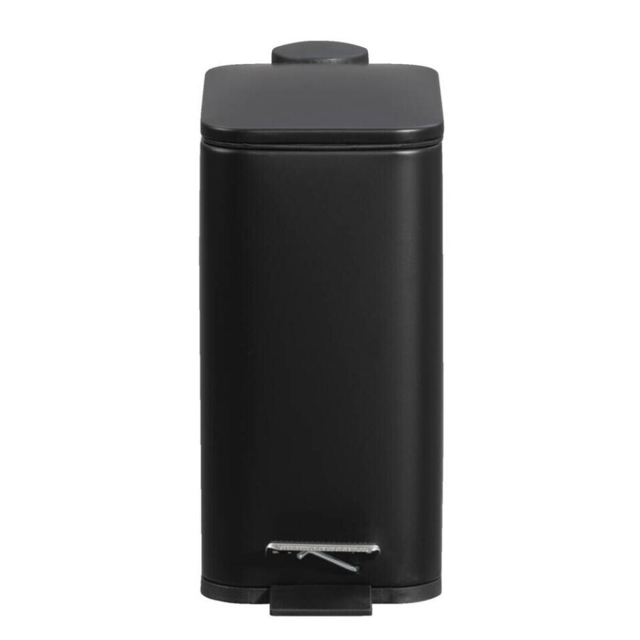 Leen Bakker - Pedaalemmer Slim - 5 Liter - 28,9x14x28,3 Cm - Metaal - Zwart afbeelding 1