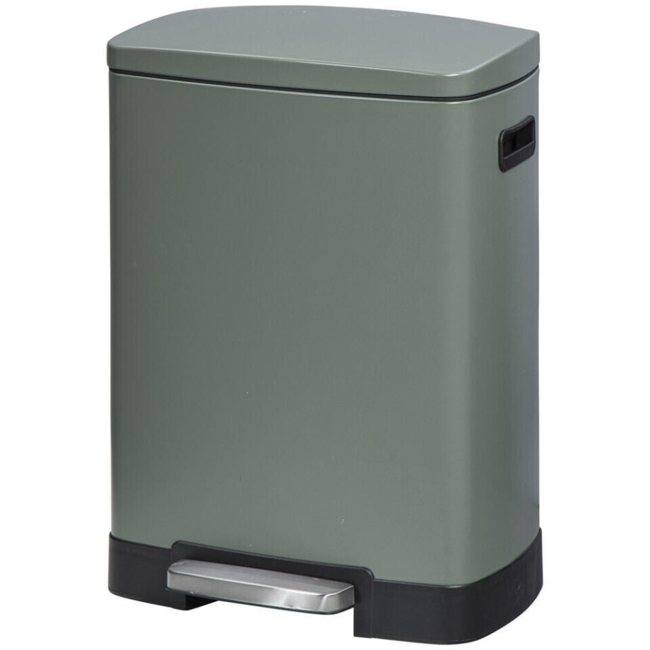 Leen Bakker - Pedaalemmer Paco - - 25L+15L - Metaal - Groen - 39x47.5x64.5 Cm Leen Bakker - Pedaalemmer Paco - - 25L+15L - Metaal - Groen - 39x47.5x64.5 Cm afbeelding 1