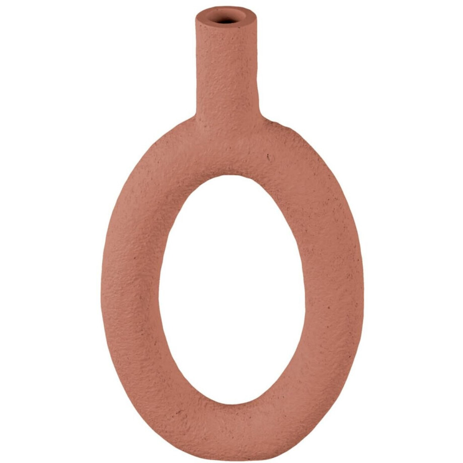 Present Time Vaas Ring - Terracotta - 16,5x3,5x31cm - Modern Present Time Vaas Ring - Terracotta - 16,5x3,5x31cm - Modern afbeelding 1