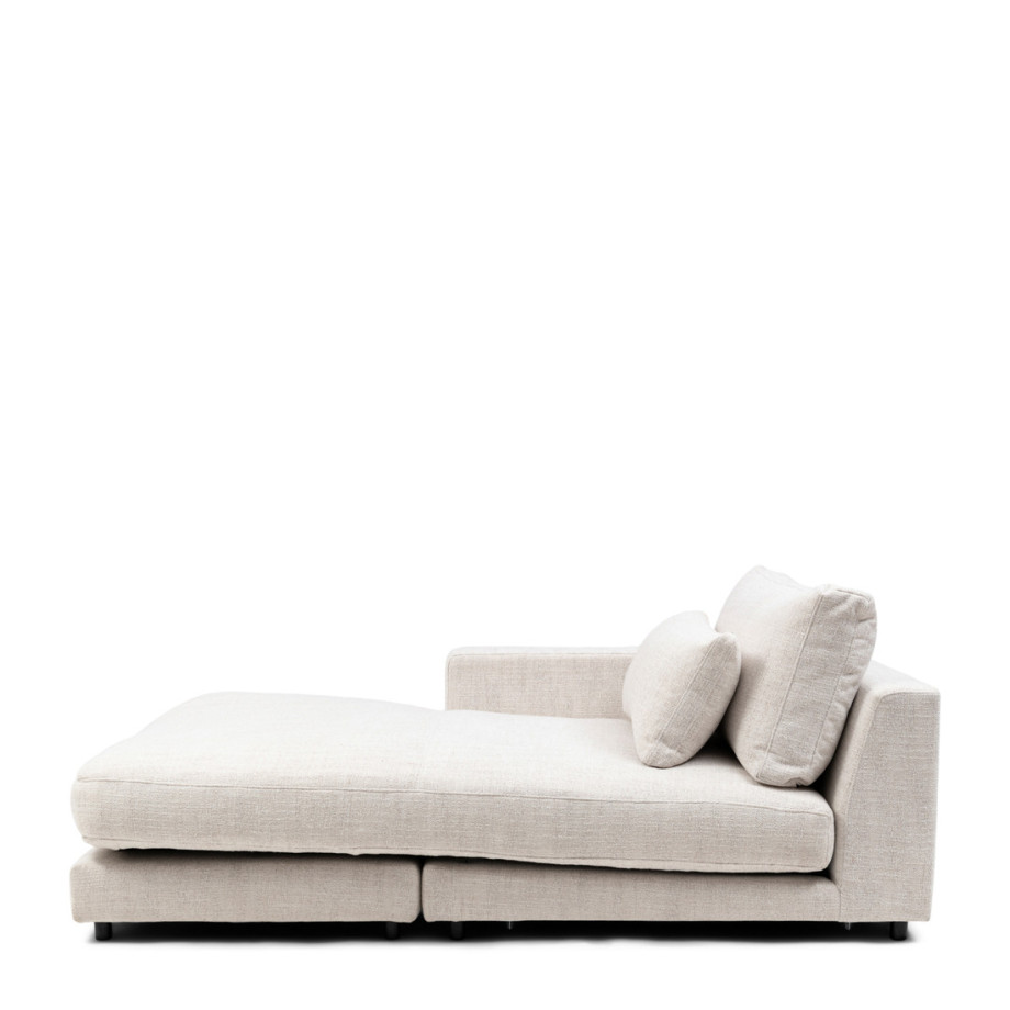 Stephen Chaise Longue Left, rich tweed, antique white afbeelding 1