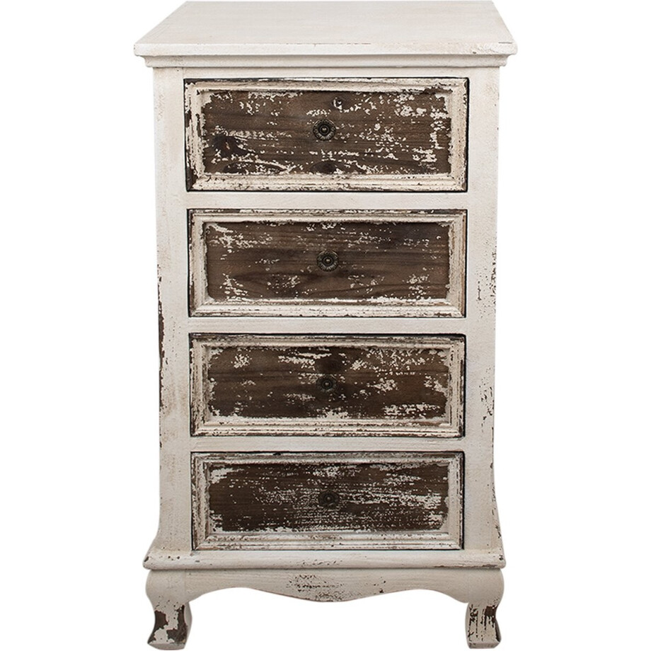 Clayre & Eef Dressoir 44x35x81 cm Beige Hout Clayre & Eef Dressoir 44x35x81 cm Beige Hout afbeelding 1