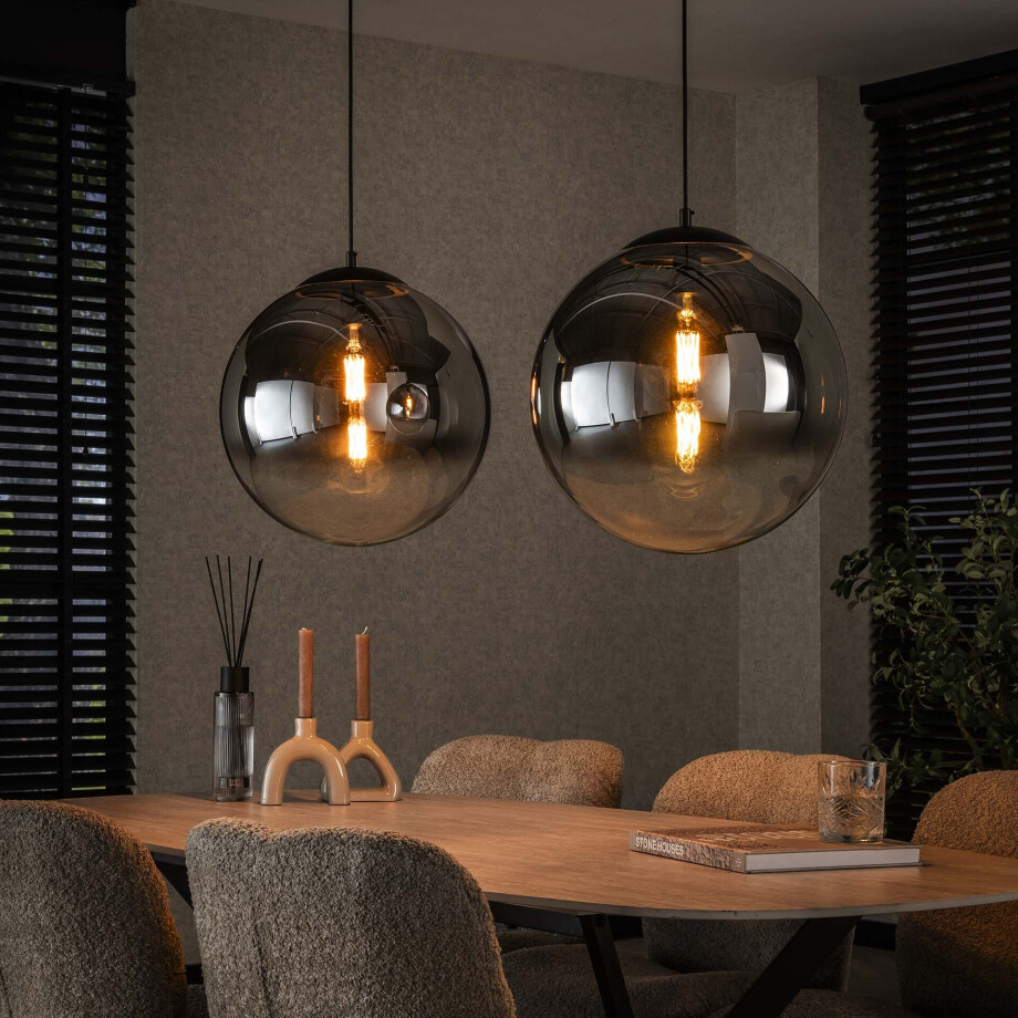 LifestyleFurn Hanglamp 'Nida' Glas, 2-lamps afbeelding 1