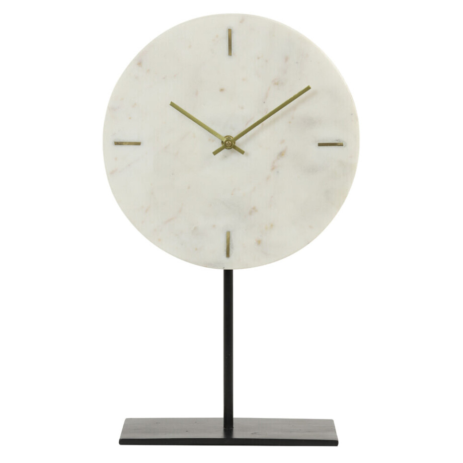 Light & Living Klok 'Moreno' op voet, kleur Wit Marmer Light & Living Klok 'Moreno' op voet, kleur Wit Marmer afbeelding 1