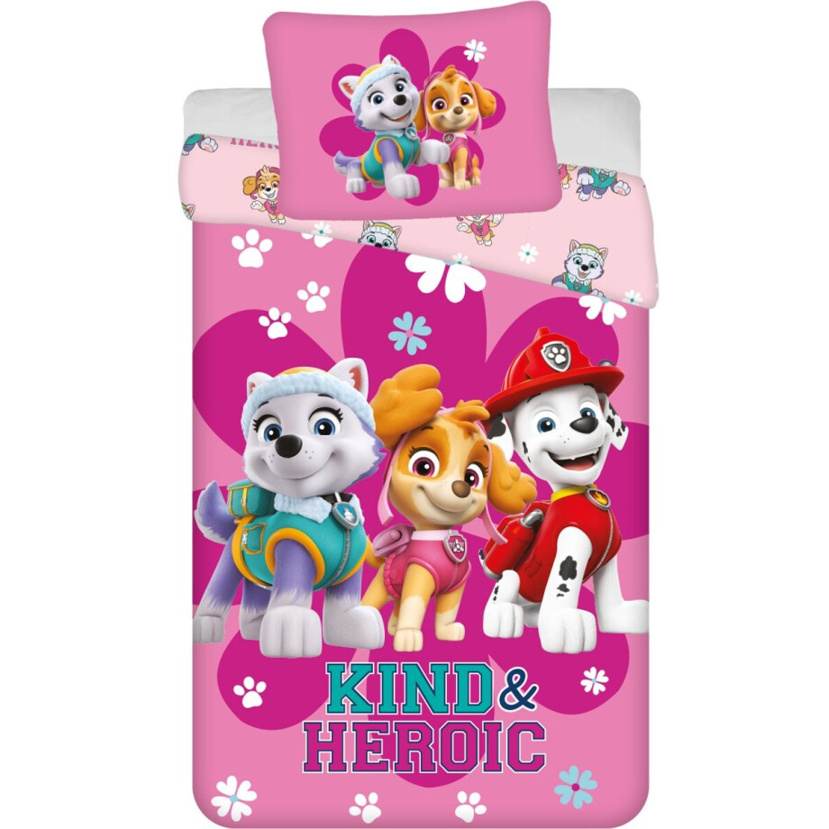 PAW Patrol Dekbedovertrek Heroic - 140 x 200 cm / 60 x 80 cm - Katoen afbeelding 1