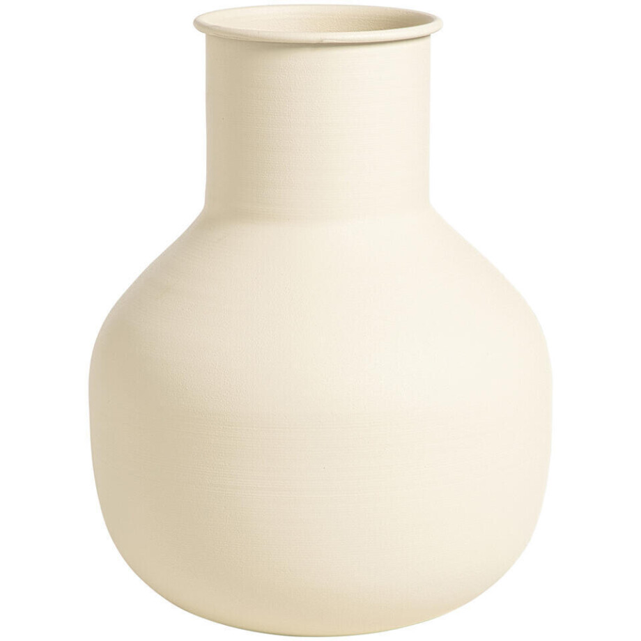 Leen Bakker - Vaas Maan Off-white - 30,3x23x12,3 Cm - Metaal - Wit#Crème - 12.3x23x30.3 Cm Leen Bakker - Vaas Maan Off-white - 30,3x23x12,3 Cm - Metaal - Wit#Crème - 12.3x23x30.3 Cm afbeelding 1