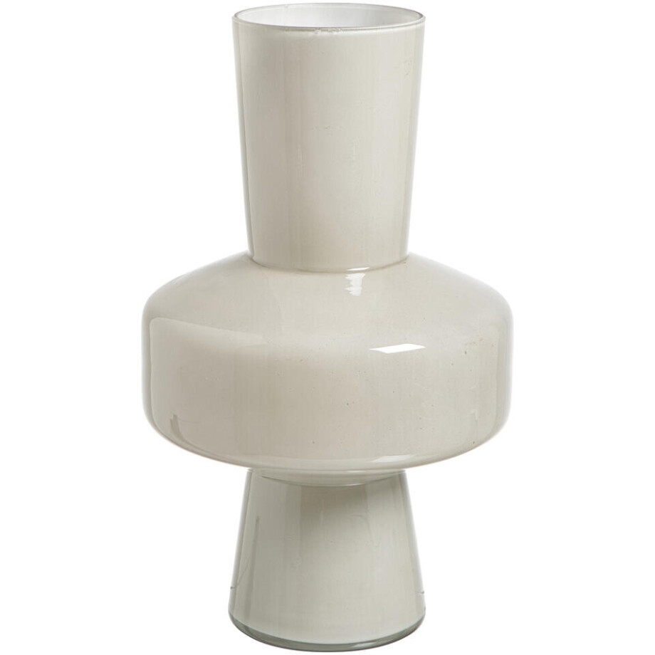 Leen Bakker - Vaas Cire - - 30,5xØ18 Cm - Glas - Taupe - H30.5 Cm afbeelding 1