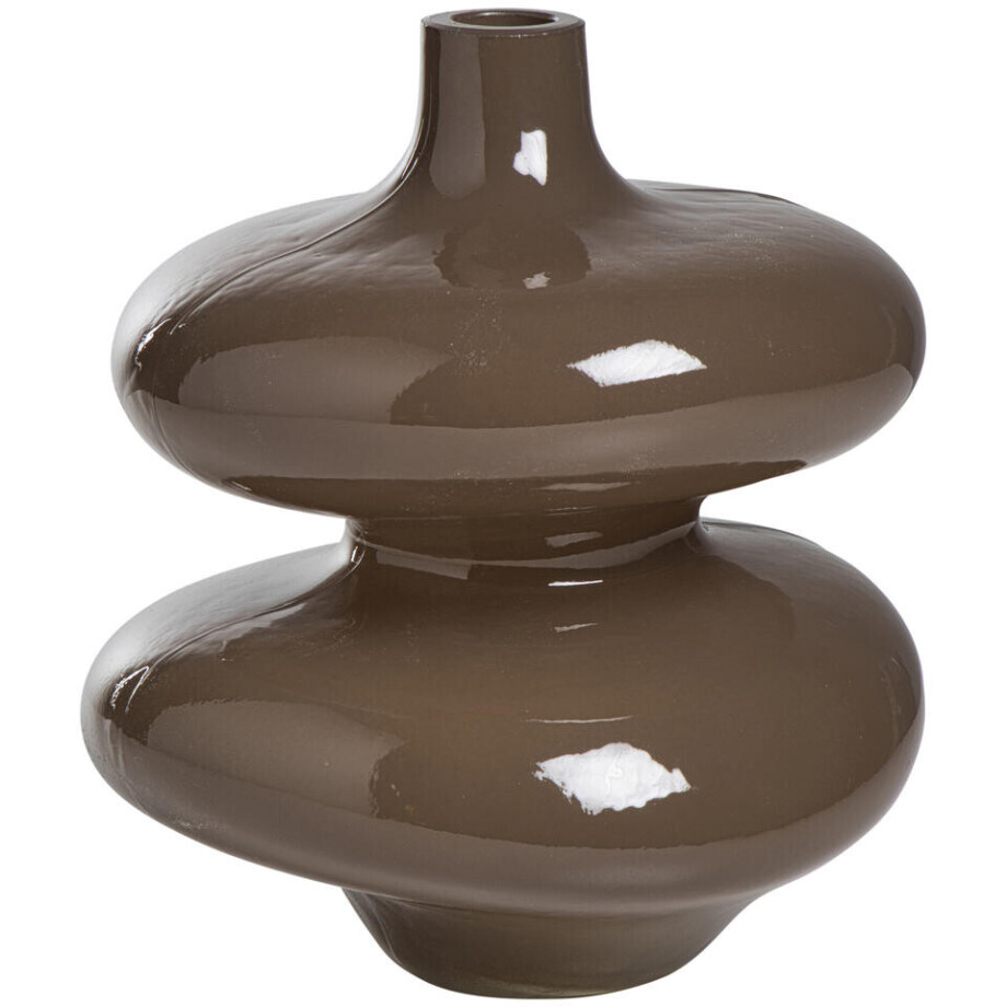 Leen Bakker - Vaas Nika - - 22xØ19 Cm - Glas - Rood Leen Bakker - Vaas Nika - - 22xØ19 Cm - Glas - Rood afbeelding 1