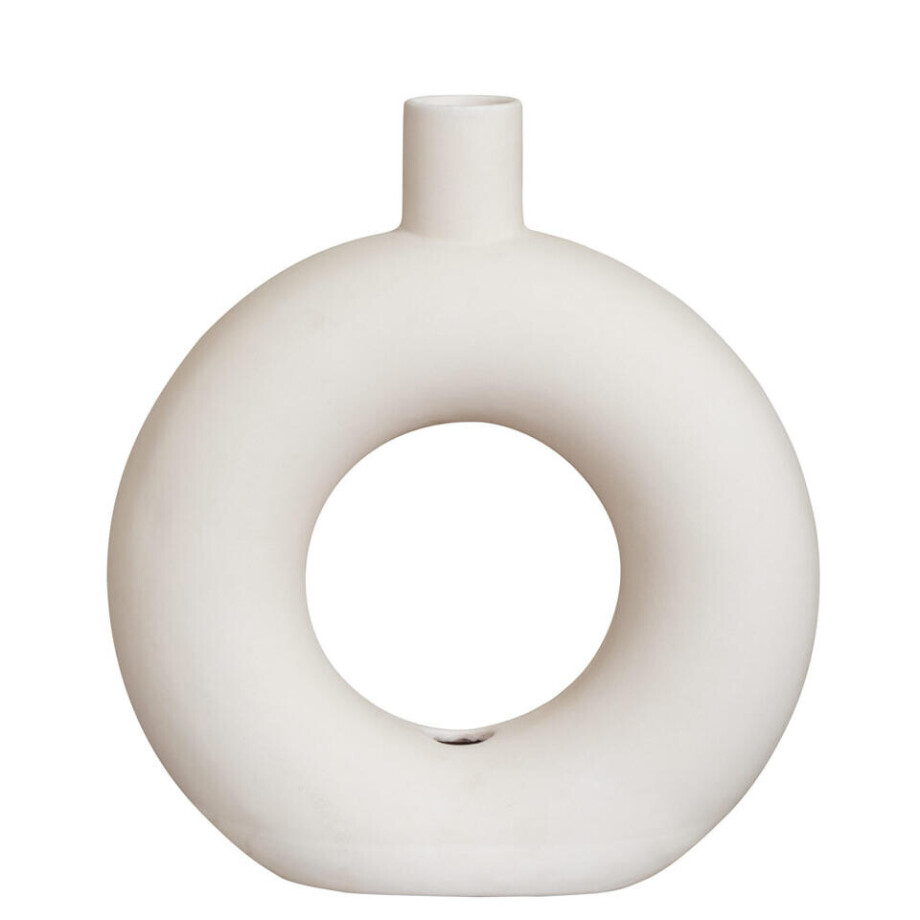 Leen Bakker - Vaas Lotus - Off-white - 33x30x10 Cm - Keramiek - Wit#Crème Leen Bakker - Vaas Lotus - Off-white - 33x30x10 Cm - Keramiek - Wit#Crème afbeelding 1