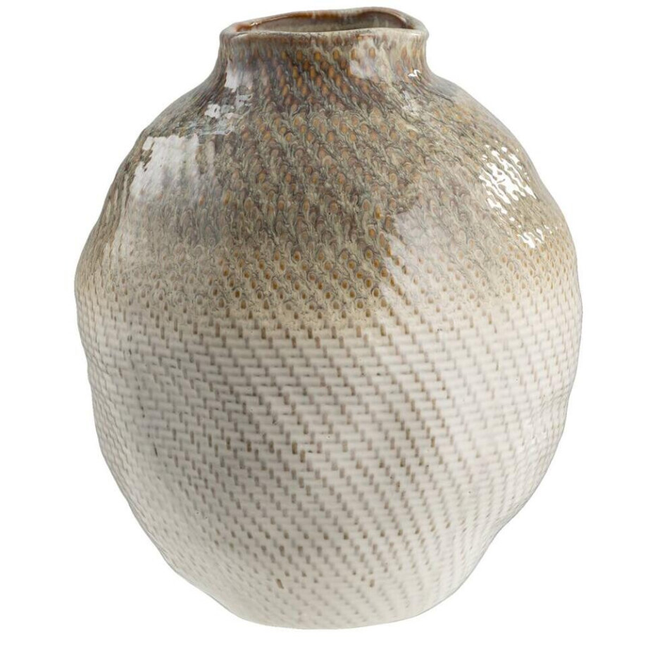 Leen Bakker - Vaas Bloesem - - 30,5xØ26 Cm - Keramiek - Bruin - B30.5 Cm afbeelding 1