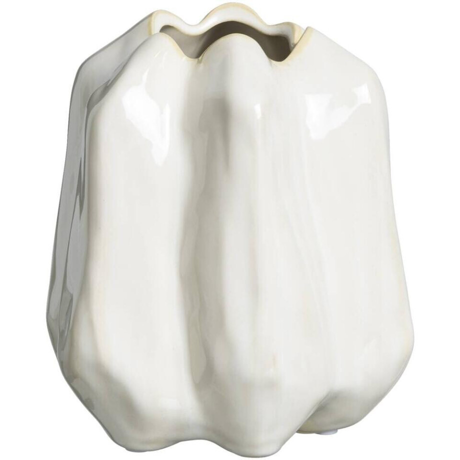 Leen Bakker - Vaas Fleurie - Off-white - 16,5x14,5x16,2 Cm - Stoneware - Crème#Wit - 14.5x16.5x16.2 Cm Leen Bakker - Vaas Fleurie - Off-white - 16,5x14,5x16,2 Cm - Stoneware - Crème#Wit - 14.5x16.5x16.2 Cm afbeelding 1