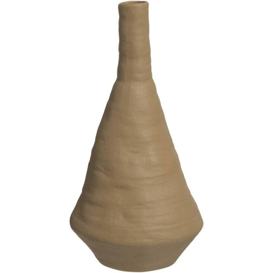 Leen Bakker - Vaas Nora - Bronskleurig - 30,2xØ15 Cm - Keramiek - Bruin#Bronskleurig - H30.2 Cm afbeelding 1