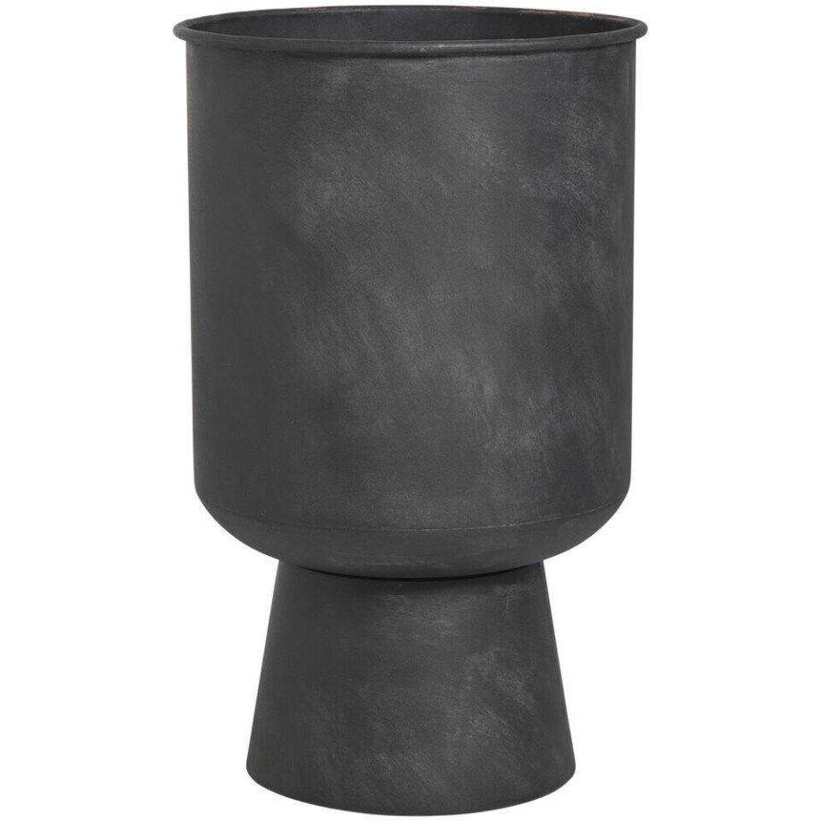 Leen Bakker - Bloempot Miro - - 43xØ26,5 Cm - Metaal - Zwart afbeelding 1