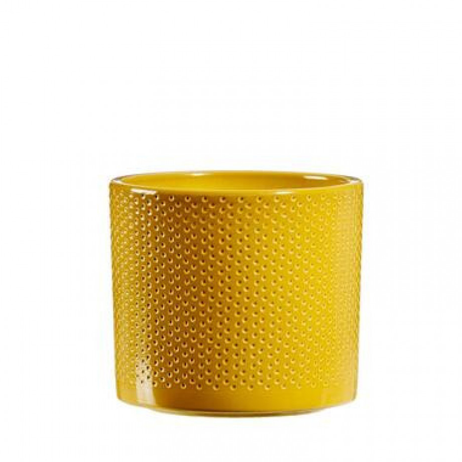Bloempot Chris - geel - 12,5x13,5 cm - Leen Bakker afbeelding 1