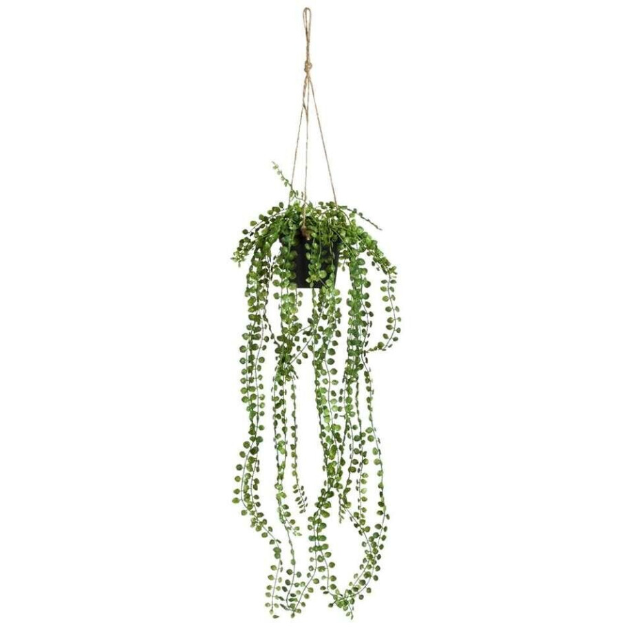Leen Bakker - Kunsthangplant Ficus Pumila - 60 Cm - Kunststof - Groen afbeelding 1