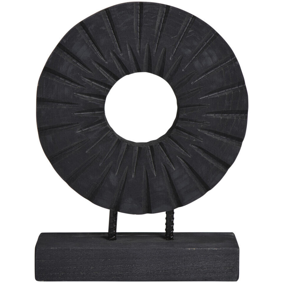 Leen Bakker - Beeld Paula - 38x28x9 Cm - Hout - Zwart afbeelding 1