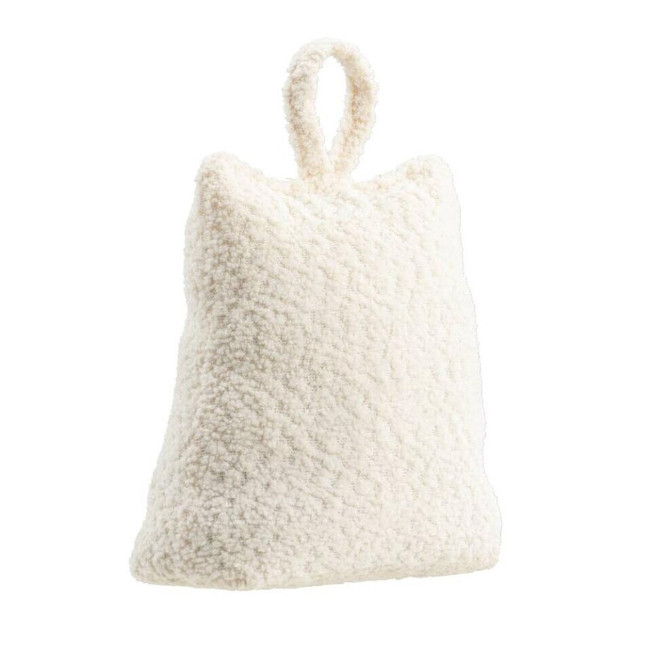 Leen Bakker - Deurstopper Bouclé - - 21x17 Cm - Polyester - Wit afbeelding 1