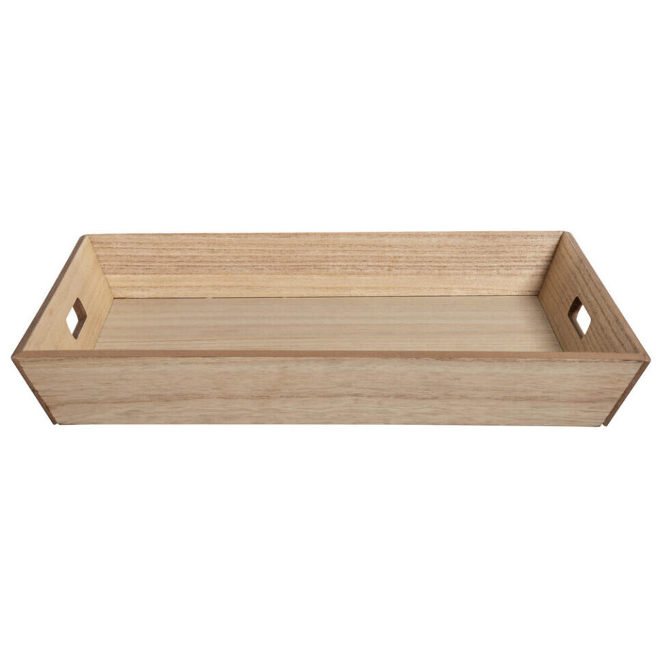 Leen Bakker - Dienblad Fay - Naturel - 52x52x6,5 Cm - MDF - Bruin - 50x7x50 Cm afbeelding 1