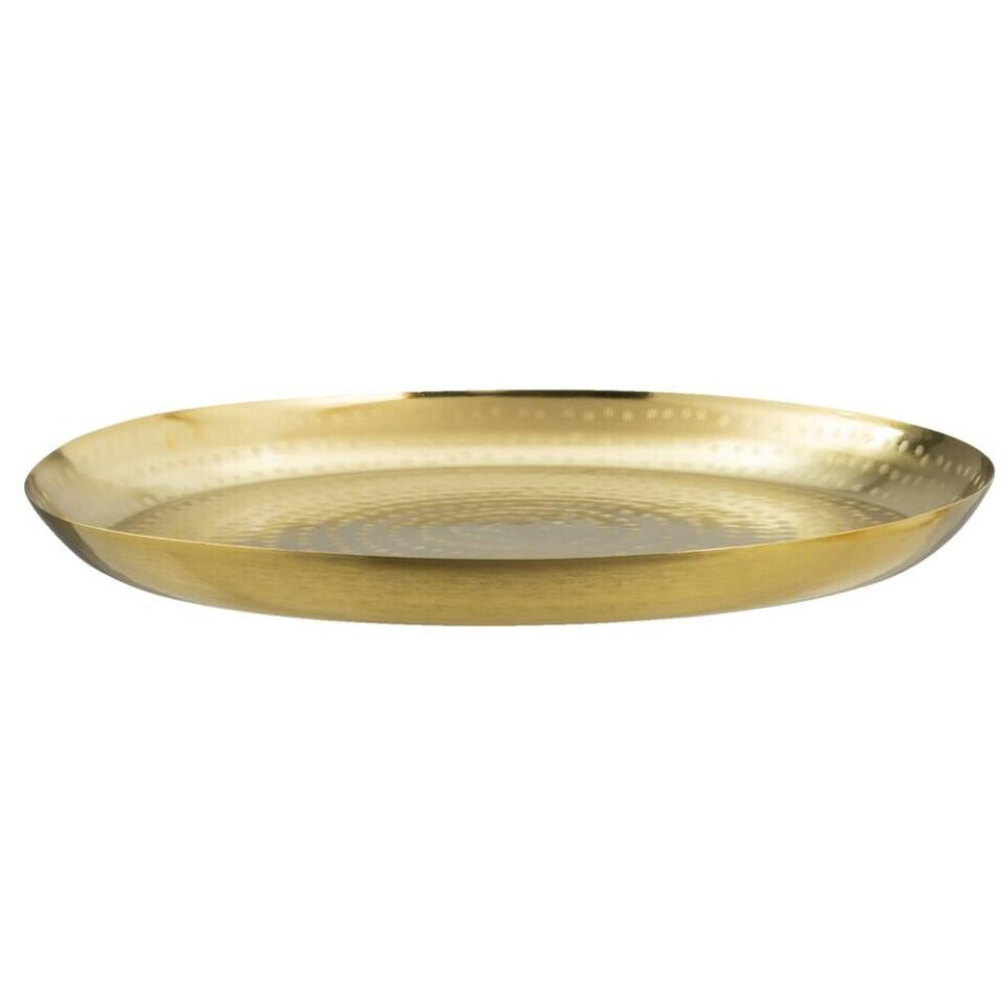 Leen Bakker - Dienblad Grado - Goud - Ø50 Cm - Metaal - Goudkleurig afbeelding 1