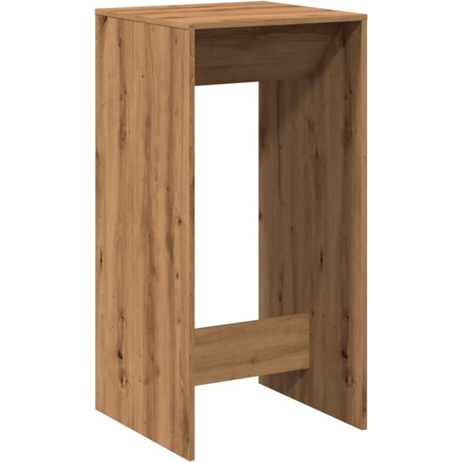 vidaXL - Bartafel - 51x50x103,5 - cm - bewerkt - hout - artisanaal - eikenkleur afbeelding 1